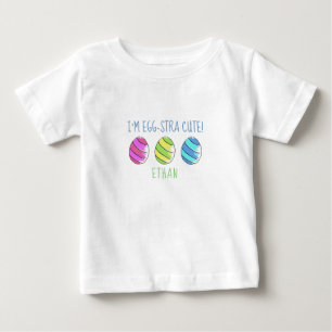 Camiseta Para Bebê Eu sou Ovo-stra Gato de Páscoa