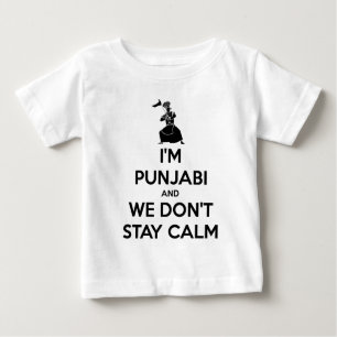 Camiseta Para Bebê Eu sou Punjabi e nós não mantemos a calma