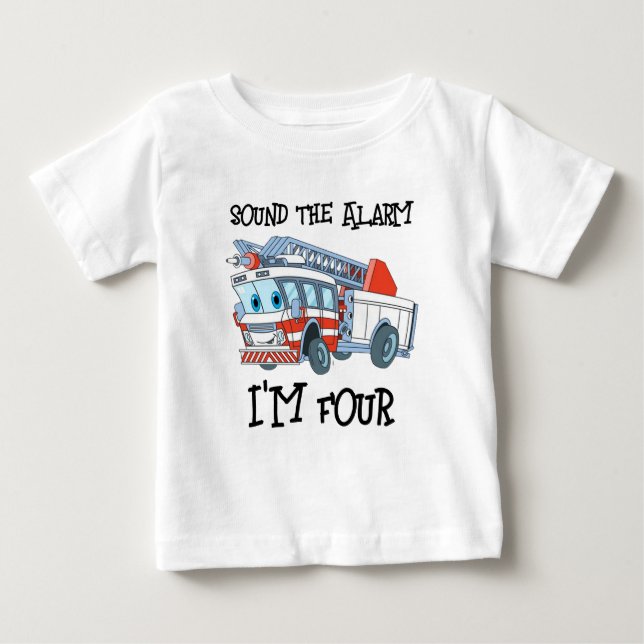Camiseta Para Bebê Eu sou Quatro (Frente)