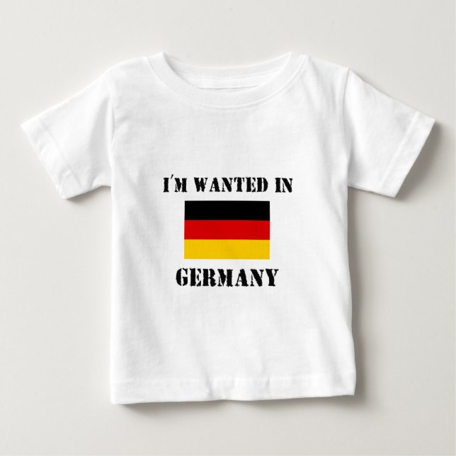 Camiseta Para Bebê Eu sou querido em Alemanha (Frente)