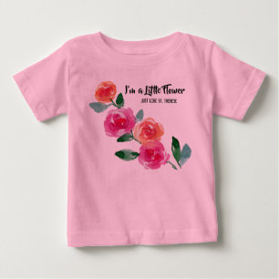 Camiseta Para Bebê Eu sou rosas pequenos do St. uma Therese da flor