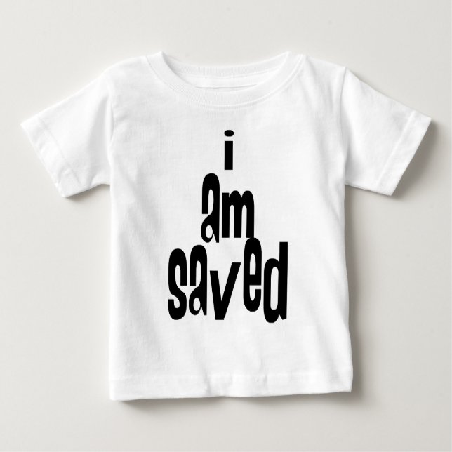 Camiseta Para Bebê Eu sou Saved Christian (Frente)