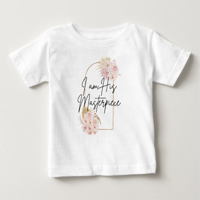 Camiseta Para Bebê Eu sou sua obra prima (Frente)