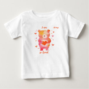 Camiseta Para Bebê "Eu sou tão amado" com Urso Personalizável