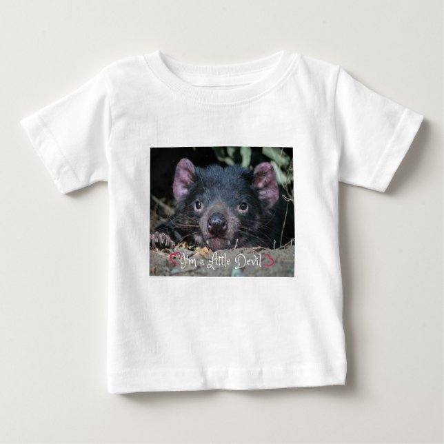 Camiseta Para Bebê Eu sou um diabo pequeno (Frente)