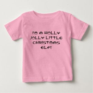 Camiseta Para Bebê Eu sou um duende pequeno alegre do Natal do