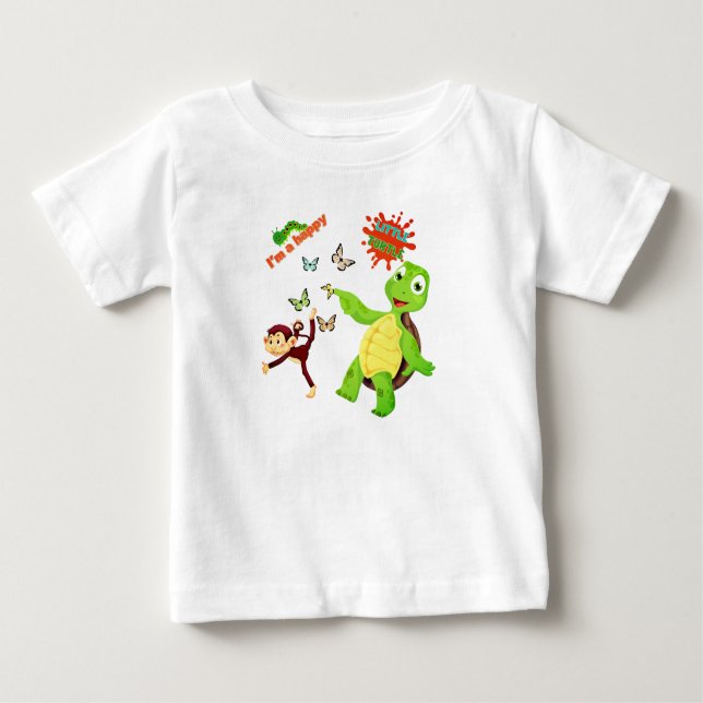 Camiseta Para Bebê Eu sou um Feliz (Frente)
