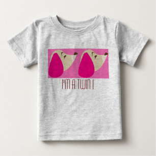 Camiseta Para Bebê 'Eu sou um gêmeo! '