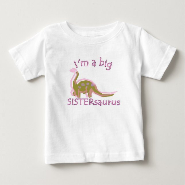 Camiseta Para Bebê Eu sou um grande irsauro (Frente)
