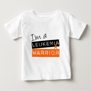 Camiseta Para Bebê Eu sou um GUERREIRO v2 da leucemia