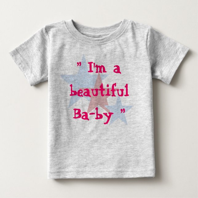 Camiseta Para Bebê Eu sou um lindo bebê (Frente)