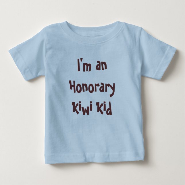Camiseta Para Bebê Eu sou um miúdo honorário do quivi (Frente)