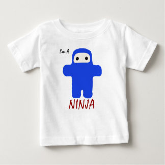 Camiseta Para Bebê Eu sou um Ninja em miúdos azuis