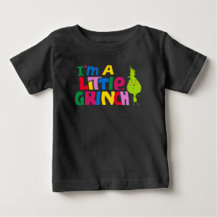 Camiseta Para Bebê Eu sou um pequeno Grinch gráfico colorido