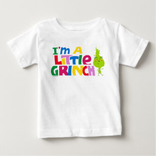 Camiseta Para Bebê Eu sou um pequeno Grinch gráfico colorido