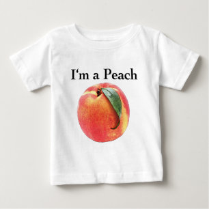 Camiseta Para Bebê Eu sou um pêssego