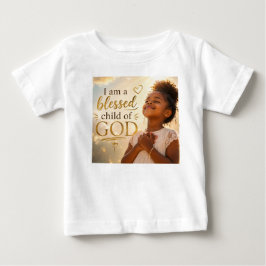 Camiseta Para Bebê Eu sou uma Criança Abençoada de Deus