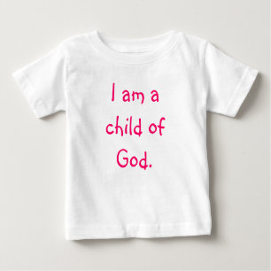 Camiseta Para Bebê Eu sou uma criança do deus