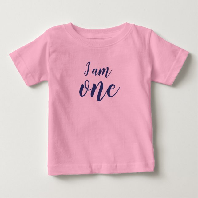 Camiseta Para Bebê Eu sou uma garota rosa tutu Aniversário (Frente)