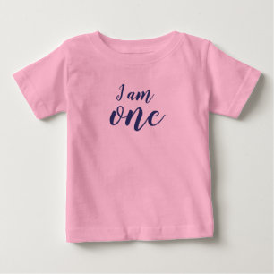 Camiseta Para Bebê Eu sou uma menina rosa Tutu Aniversário