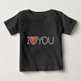 Camiseta Para Bebê Eu Te Amo