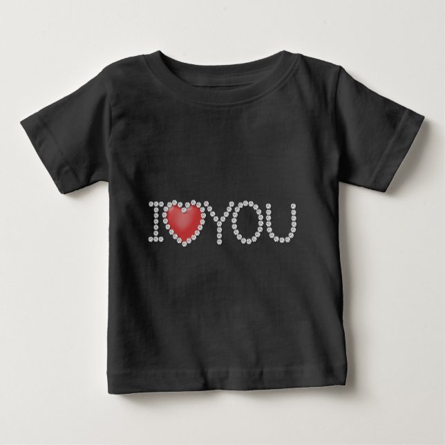 Camiseta Para Bebê Eu Te Amo (Frente)