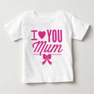 Camiseta Para Bebê Eu Te Amo Mãe