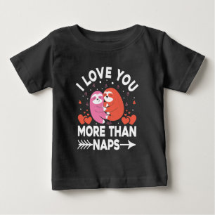 Camiseta Para Bebê Eu Te Amo Mais Do Que Soneca