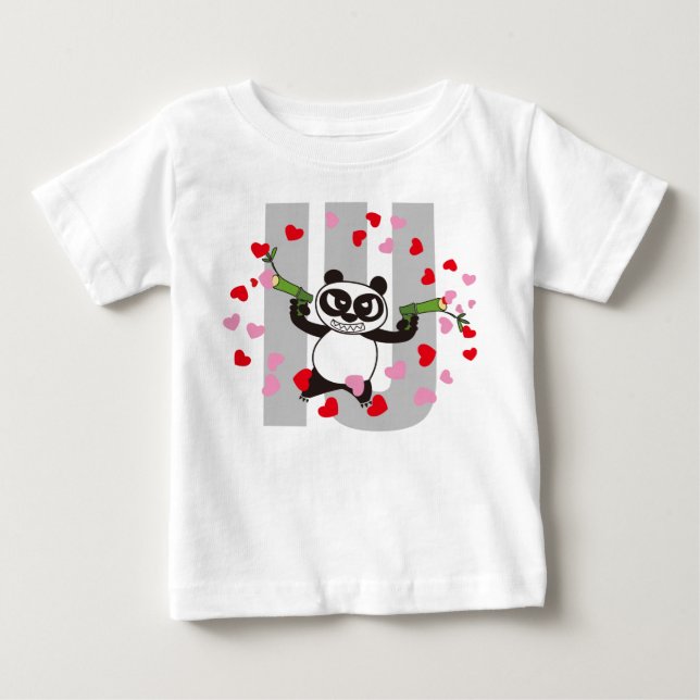Camiseta Para Bebê Eu Te Amo Muito Querida (Frente)