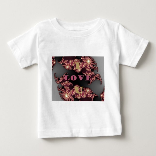 Camiseta Para Bebê Eu Te Amo Querida (Frente)