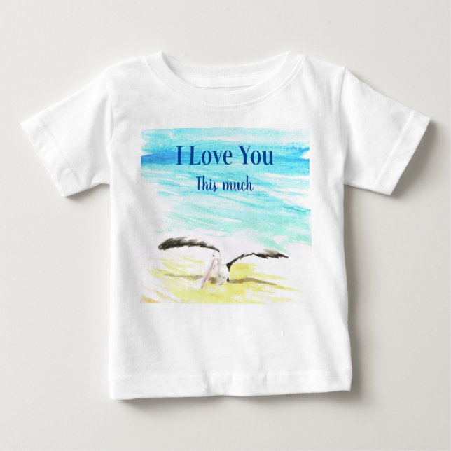 Camiseta Para Bebê Eu te amo tanto (Frente)