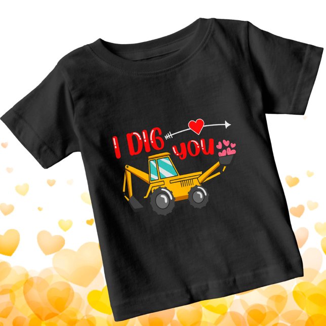 Camiseta Para Bebê Eu Te Canto Namorados De Backhoe (Criador carregado)
