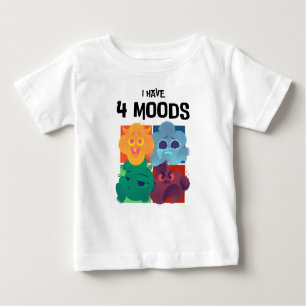 Camiseta Para Bebê Eu tenho quatro humores