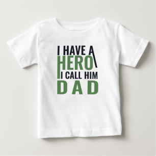 Camiseta Para Bebê eu tenho um herói