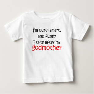 Camiseta Para Bebê Eu tomo após minha madrinha
