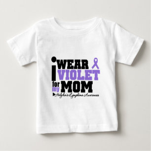 Camiseta Para Bebê Eu visto a violeta para meu linfoma de Hodgkins da