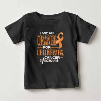 Camiseta Para Bebê Eu Visto Laranja Para A Consciência Do Cancer Da L