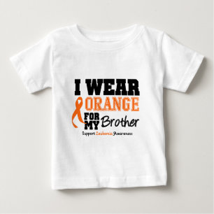 Camiseta Para Bebê Eu Visto Laranja Para O Meu Irmão