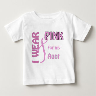 Camiseta Para Bebê Eu visto o rosa para minha tia