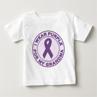 Camiseta Para Bebê Eu visto o roxo para minha avó