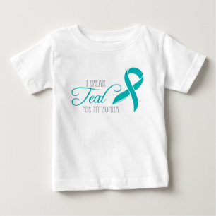 Camiseta Para Bebê Eu Visto Teal para a minha Nonna