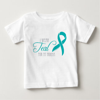 Camiseta Para Bebê Eu Visto Teal para a minha Nonna