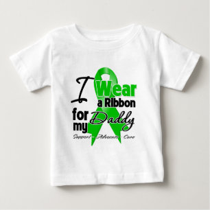 Camiseta Para Bebê Eu visto uma fita verde para meu pai