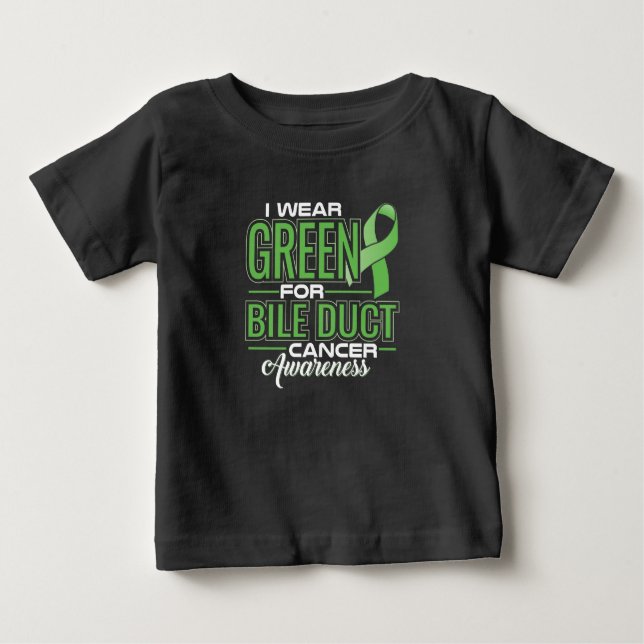 CAMISETA PARA BEBÊ EU VISTO VERDE POR SENSIBILIZAÇÃO PARA CANCERES DE (Frente)