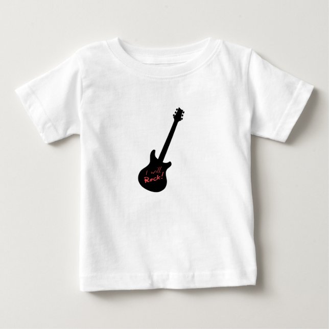 Camiseta Para Bebê Eu vou Rock (Frente)