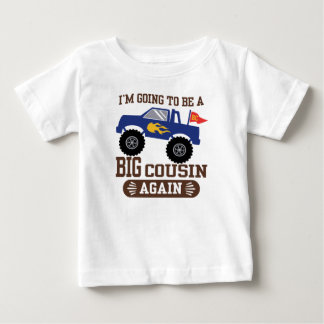 Camiseta Para Bebê Eu vou ser um primo novo monstro caminhoneiro