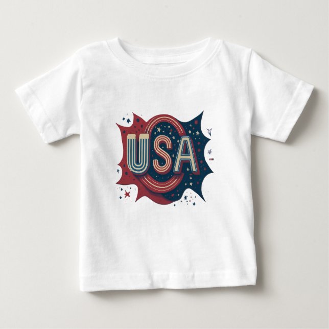 CAMISETA PARA BEBÊ EUA (Frente)