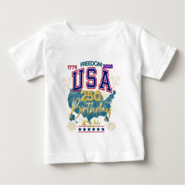 CAMISETA PARA BEBÊ EUA 250 ANOS DE LIBERDADE