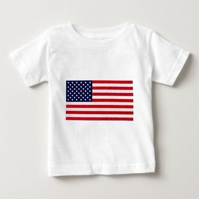 Camiseta Para Bebê EUA - Bandeira Americana (Frente)