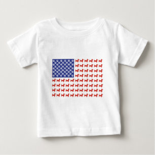 Camiseta Para Bebê EUA Dachshund